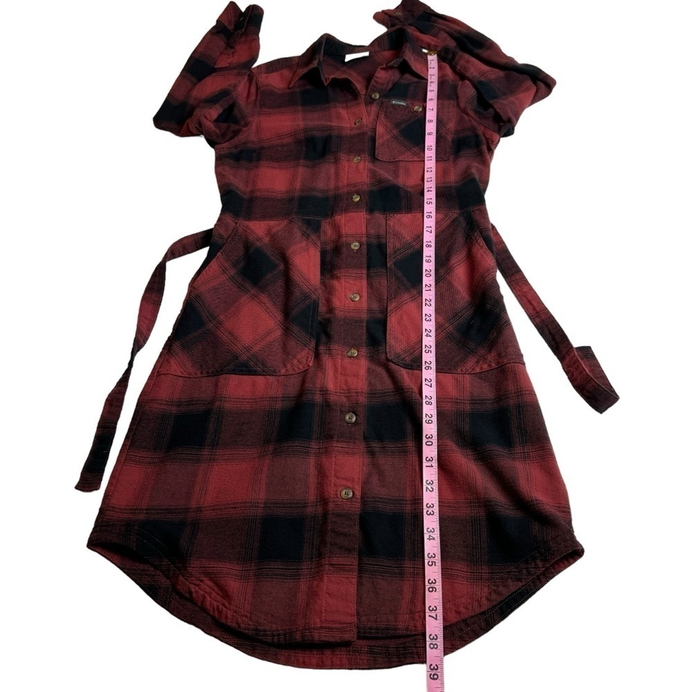 Columbia Red/Black Plaid Flannel Dress - Picture 9 of 12